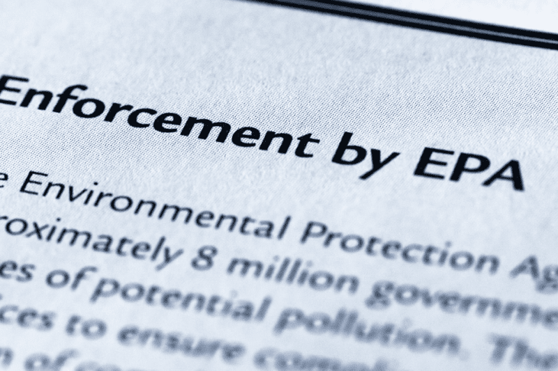 EPA enforcement document excerpt discussing pollution sources.