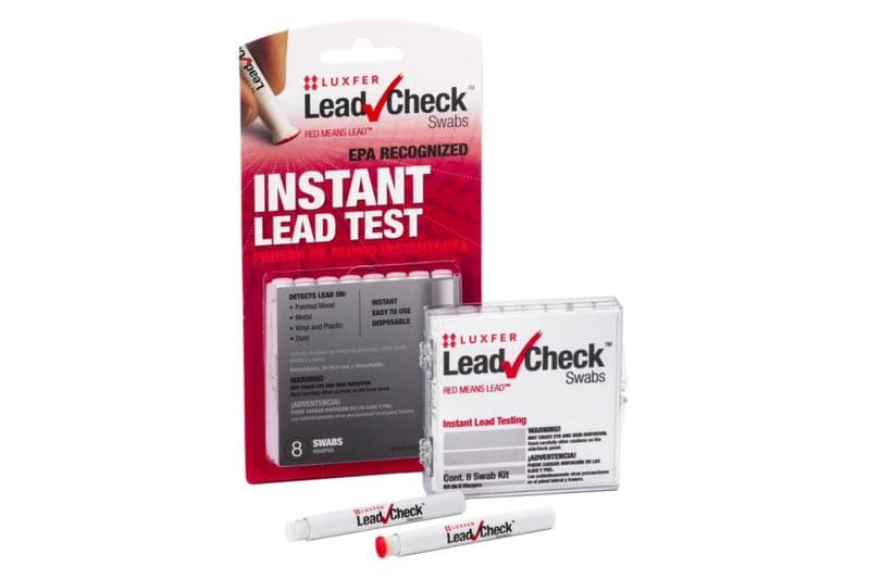 Luxfer LeadCheck swabs for instant lead testing.