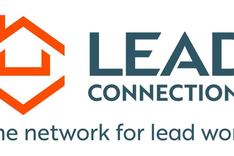Lead Connections logo with tagline: The network for lead work.