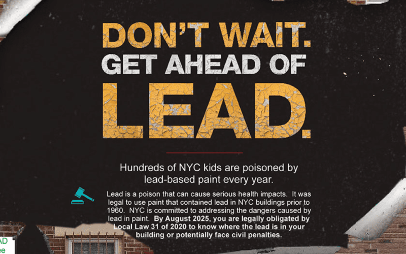 Lead poisoning prevention awareness poster.